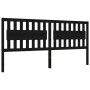 Bed frame with black solid wood headboard 200x200 cm by vidaXL, Beds and slatted bases - Ref: Foro24-3192450, Price: 214,33 €...