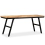 Recycled teak and steel bench 110x35x45 cm by vidaXL, Benches for halls and storage - Ref: Foro24-245411, Price: 108,79 €, Di...