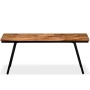 Recycled teak and steel bench 110x35x45 cm by vidaXL, Benches for halls and storage - Ref: Foro24-245411, Price: 108,79 €, Di...