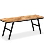 Recycled teak and steel bench 110x35x45 cm by vidaXL, Benches for halls and storage - Ref: Foro24-245411, Price: 108,79 €, Di...