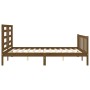 Honey brown wooden bed frame with headboard 160x200 cm by vidaXL, Beds and slatted bases - Ref: Foro24-3192894, Price: 165,90...