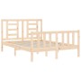 Estructura de cama de matrimonio con cabecero madera maciza de vidaXL, Camas y somieres - Ref: Foro24-3192851, Precio: 114,28...