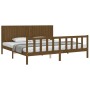 Estructura cama y cabecero madera maciza marrón miel 200x200 cm de vidaXL, Camas y somieres - Ref: Foro24-3192969, Precio: 18...