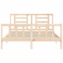 Estructura de cama con cabecero madera maciza 160x200 cm de vidaXL, Camas y somieres - Ref: Foro24-3192891, Precio: 139,85 €,...