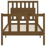 Estructura de cama con cabecero madera maciza marrón miel de vidaXL, Camas y somieres - Ref: Foro24-3192394, Precio: 142,99 €...