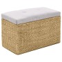 Bench with 2 gray seagrass ottomans by vidaXL, Benches for halls and storage - Ref: Foro24-246105, Price: 164,25 €, Discount: %