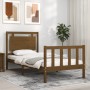 Honey brown solid wood bed frame and headboard 100x200 cm by vidaXL, Beds and slatted bases - Ref: Foro24-3192159, Price: 127...