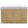 Bench with 2 gray seagrass ottomans by vidaXL, Benches for halls and storage - Ref: Foro24-246105, Price: 164,25 €, Discount: %