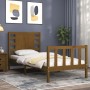 Honey brown solid wood bed frame with headboard by vidaXL, Beds and slatted bases - Ref: Foro24-3192809, Price: 122,99 €, Dis...