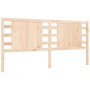 Double bed frame with solid wood headboard by vidaXL, Beds and slatted bases - Ref: Foro24-3192831, Price: 152,59 €, Discount: %