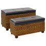 Brown seagrass 2-piece bench set by vidaXL, Benches for halls and storage - Ref: Foro24-246108, Price: 135,23 €, Discount: %