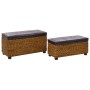 Brown seagrass 2-piece bench set by vidaXL, Benches for halls and storage - Ref: Foro24-246108, Price: 135,23 €, Discount: %