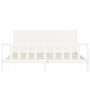 White solid wood bed frame with headboard 200x200 cm by vidaXL, Beds and slatted bases - Ref: Foro24-3192772, Price: 216,99 €...