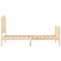 Estructura de cama con cabecero madera maciza 90x190 cm de vidaXL, Camas y somieres - Ref: Foro24-3192261, Precio: 92,99 €, D...