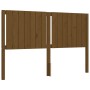 Double bed frame with honey brown wooden headboard by vidaXL, Beds and slatted bases - Ref: Foro24-3192954, Price: 163,59 €, ...