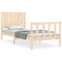 Bed frame with solid wood headboard by vidaXL, Beds and slatted bases - Ref: Foro24-3192911, Price: 96,99 €, Discount: %