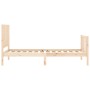 Bed frame with solid wood headboard by vidaXL, Beds and slatted bases - Ref: Foro24-3192911, Price: 96,99 €, Discount: %