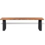 Solid acacia wood bench 160 cm by vidaXL, Benches for halls and storage - Ref: Foro24-245688, Price: 186,79 €, Discount: %