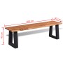 Solid acacia wood bench 160 cm by vidaXL, Benches for halls and storage - Ref: Foro24-245688, Price: 186,79 €, Discount: %