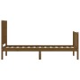 Estructura de cama con cabecero madera maciza marrón miel de vidaXL, Camas y somieres - Ref: Foro24-3192389, Precio: 111,48 €...