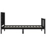 Estructura de cama con cabecero madera maciza negro de vidaXL, Camas y somieres - Ref: Foro24-3192785, Precio: 139,99 €, Desc...