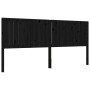 Bed frame with black solid wood headboard 200x200 cm by vidaXL, Beds and slatted bases - Ref: Foro24-3192970, Price: 218,60 €...