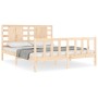 Estructura de cama con cabecero madera maciza 160x200 cm de vidaXL, Camas y somieres - Ref: Foro24-3192826, Precio: 180,13 €,...