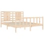 Estructura de cama con cabecero madera maciza 160x200 cm de vidaXL, Camas y somieres - Ref: Foro24-3192826, Precio: 180,13 €,...