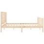 Estructura de cama con cabecero madera maciza 160x200 cm de vidaXL, Camas y somieres - Ref: Foro24-3192826, Precio: 180,13 €,...