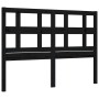 Bed frame with black solid wood headboard 140x190 cm by vidaXL, Beds and slatted bases - Ref: Foro24-3192995, Price: 172,58 €...