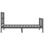 Bed frame with black solid wood headboard 90x200 cm by vidaXL, Beds and slatted bases - Ref: Foro24-3192480, Price: 139,99 €,...