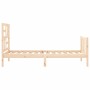 Bed frame with solid wood headboard 90x200 cm by vidaXL, Beds and slatted bases - Ref: Foro24-3193061, Price: 91,49 €, Discou...