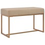 Banco 80 cm terciopelo beige de vidaXL, Bancos para recibidores y almacenamiento - Ref: Foro24-247559, Precio: 87,97 €, Descu...