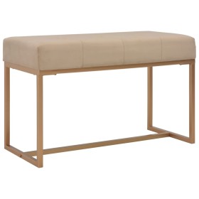 Banco 80 cm terciopelo beige de vidaXL, Bancos para recibidores y almacenamiento - Ref: Foro24-247559, Precio: 88,03 €, Descu...