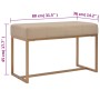 Banco 80 cm terciopelo beige de vidaXL, Bancos para recibidores y almacenamiento - Ref: Foro24-247559, Precio: 88,03 €, Descu...