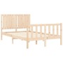 Estructura de cama con cabecero madera maciza 120x200 cm de vidaXL, Camas y somieres - Ref: Foro24-3192941, Precio: 121,24 €,...