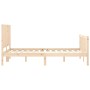 Estructura de cama con cabecero madera maciza 120x200 cm de vidaXL, Camas y somieres - Ref: Foro24-3192941, Precio: 121,24 €,...