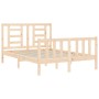 Estructura de cama con cabecero madera maciza 120x200 cm de vidaXL, Camas y somieres - Ref: Foro24-3192876, Precio: 116,21 €,...