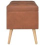 Storage Stools 3 Pcs Tan Synthetic Leather by vidaXL, Benches for halls and storage - Ref: Foro24-247532, Price: 145,49 €, Di...