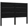 Double bed frame with black solid wood headboard by vidaXL, Beds and slatted bases - Ref: Foro24-3192725, Price: 174,99 €, Di...