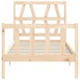 Bed frame with solid wood headboard by vidaXL, Beds and slatted bases - Ref: Foro24-3192456, Price: 92,02 €, Discount: %