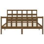 Honey brown wooden bed frame with headboard 160x200 cm by vidaXL, Beds and slatted bases - Ref: Foro24-3193024, Price: 166,99...