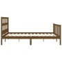 Honey brown wooden bed frame with headboard 160x200 cm by vidaXL, Beds and slatted bases - Ref: Foro24-3193024, Price: 166,99...