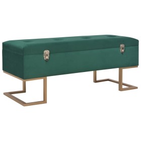 Bench with compartment 105 cm green velvet by vidaXL, Benches for halls and storage - Ref: Foro24-247570, Price: 146,39 €, Di...