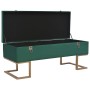 Bench with compartment 105 cm green velvet by vidaXL, Benches for halls and storage - Ref: Foro24-247570, Price: 146,39 €, Di...