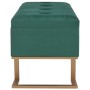 Bench with compartment 105 cm green velvet by vidaXL, Benches for halls and storage - Ref: Foro24-247570, Price: 146,39 €, Di...