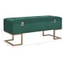 Bench with compartment 105 cm green velvet by vidaXL, Benches for halls and storage - Ref: Foro24-247570, Price: 146,39 €, Di...