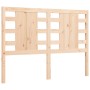 Double bed frame with solid wood headboard by vidaXL, Beds and slatted bases - Ref: Foro24-3192786, Price: 117,50 €, Discount: %