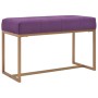 Banco 80 cm terciopelo morado de vidaXL, Bancos para recibidores y almacenamiento - Ref: Foro24-247557, Precio: 91,73 €, Desc...