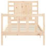 Bed frame with solid wood headboard by vidaXL, Beds and slatted bases - Ref: Foro24-3192781, Price: 102,73 €, Discount: %